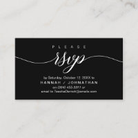 Wedding RSVP via Phone or email respond
