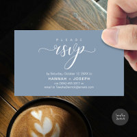 Wedding RSVP via Phone or email respond