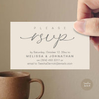 Wedding RSVP via Phone or email respond