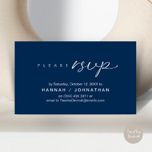 Wedding RSVP via Phone or email respond Enclosure Card