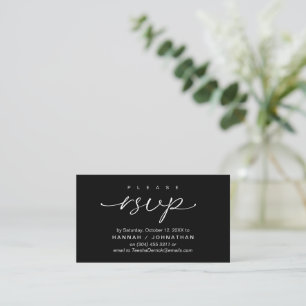 Wedding RSVP via Phone or email respond Enclosure Card