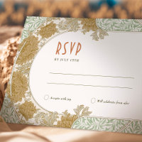 Wedding RSVP Vintage Art Nouveau William Morris