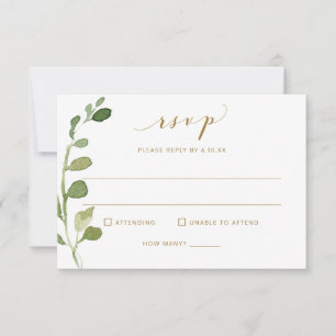 Wedding RSVP with Meal Choice & Song Eucalyptus
