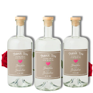 Wedding Rustic Chic Personalized Modern Cool Liquor Bottle Label