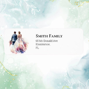  Wedding Rustic Classic Boho Floral Return Address Label