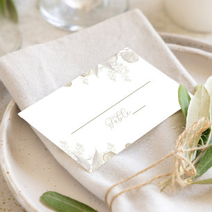 Wedding Sage Green Greenery Reception Seating  Place Card