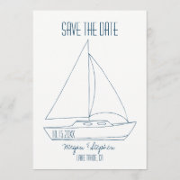 Wedding Sailboat - Save The Date