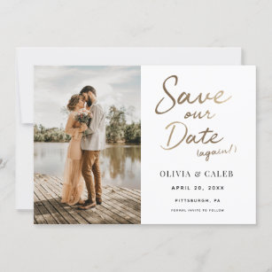 Wedding Save our Date Again Invitation