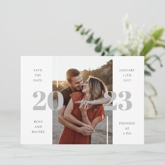 Wedding save the card invitation I Elegant wedding (Standing Front)