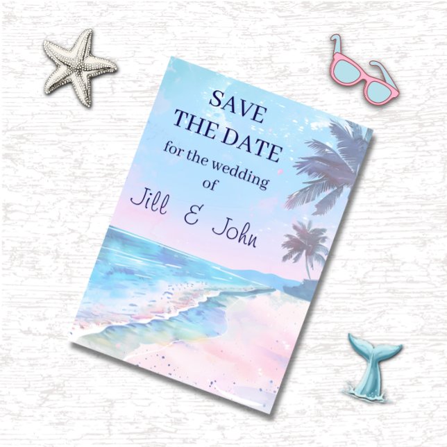 Wedding Save The Date Beach Tropical Invitation (Creator Uploaded)