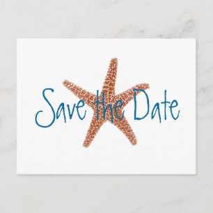 Wedding - Save the Date.blue Announcement Postcard
