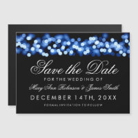 Wedding Save The Date Blue Hollywood Glam