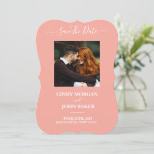 Wedding Save The Date - Blush Peach