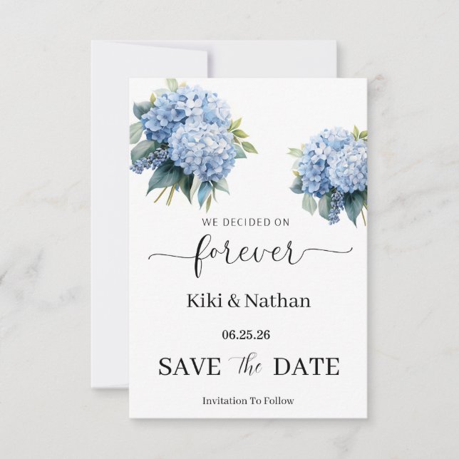 Wedding Save the Date Card (Front)