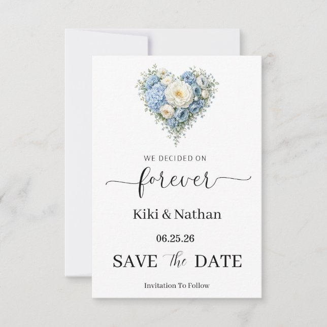 Wedding Save the Date Card (Front)