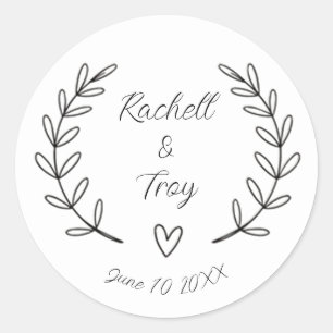 Wedding/Save the Date Classic Round Sticker