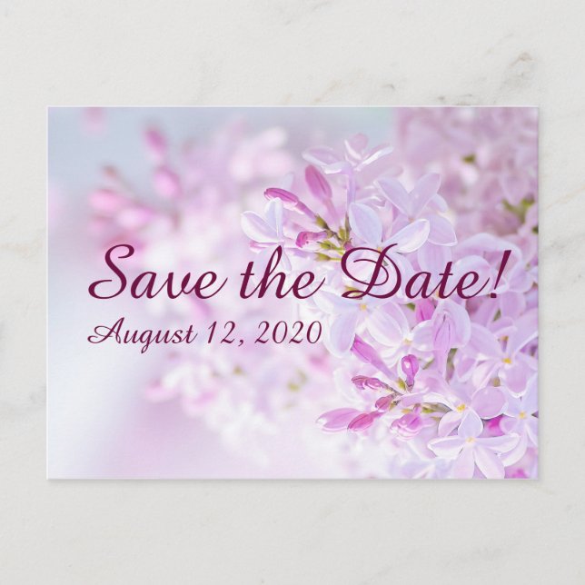 Wedding Save the Date customisable Announcement Postcard (Front)