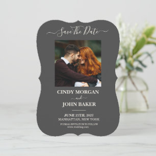 Wedding Save The Date - Dark Grey
