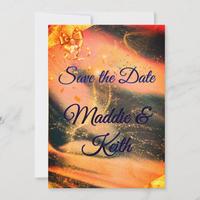 Wedding Save the Date Flat Card (Front)
