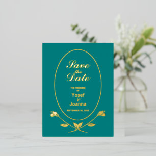 Wedding Save the Date Foil Invitation Postcard