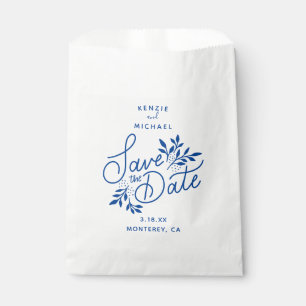 Wedding Save the Date Hand Drawn Botanical Swag Favour Bag