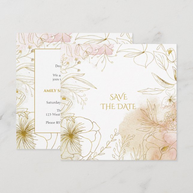 Wedding Save The Date Invitation (Front/Back)