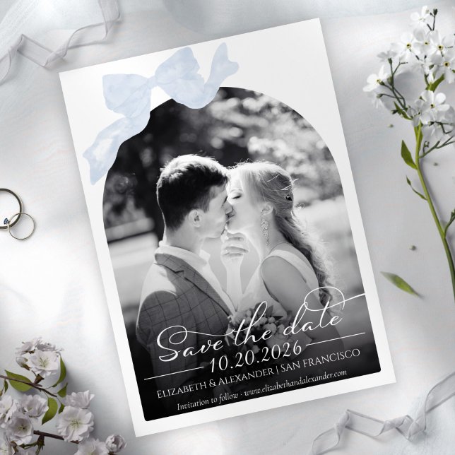 Wedding Save the Date Invitation | Bow Photo (Creator Uploaded)