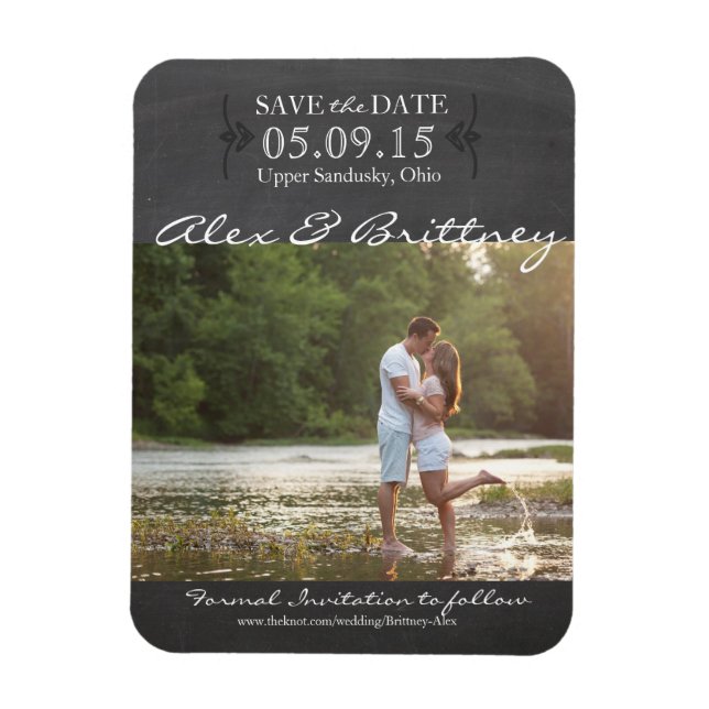 Wedding Save the Date Magnet (Vertical)