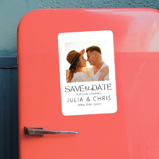 Wedding Save the Date Magnet with Photo 