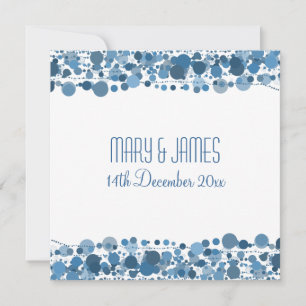 Wedding "Save The Date" Modern Dots Blue Save The Date
