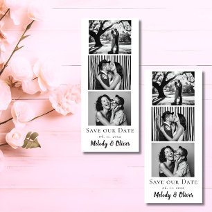 Wedding Save the Date Photo Booth Photo Strip  Magnetic Invitation