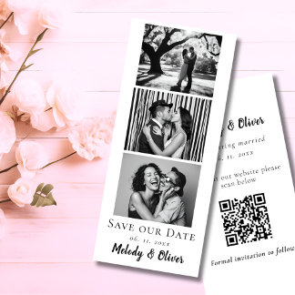Wedding Save the Date Photo Booth QR code Unique 