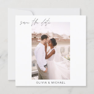 Wedding Save the Date Photo Minimalist