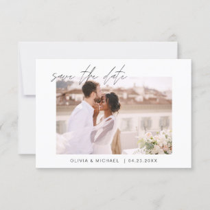 Wedding Save the Date Photo Minimalist Simple