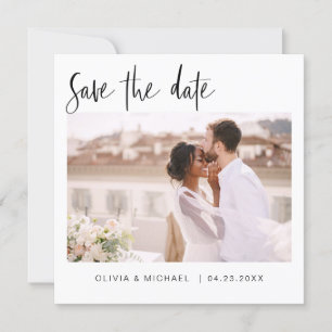 Wedding Save the Date Photo Minimalist Simple