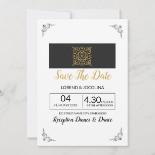 Wedding save the date postcard