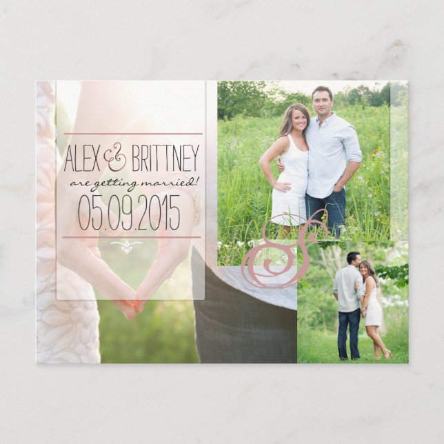 Wedding Save the Date Postcard (Front)