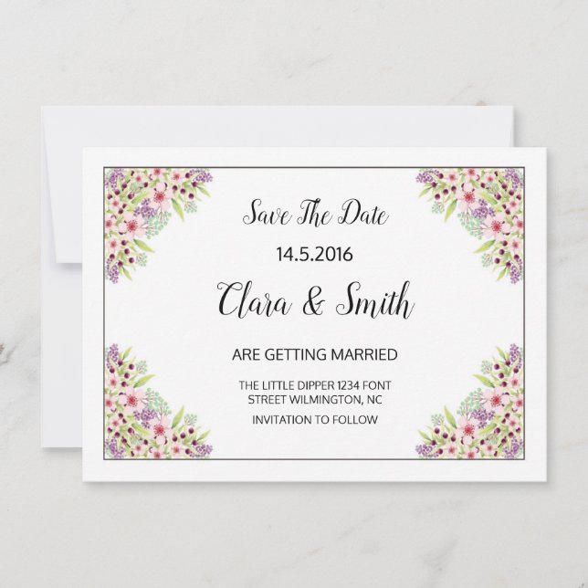 Wedding Save the Date PostCard (Front)