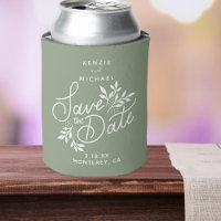 Wedding Save the Date Pretty Botanicals Blue Can C