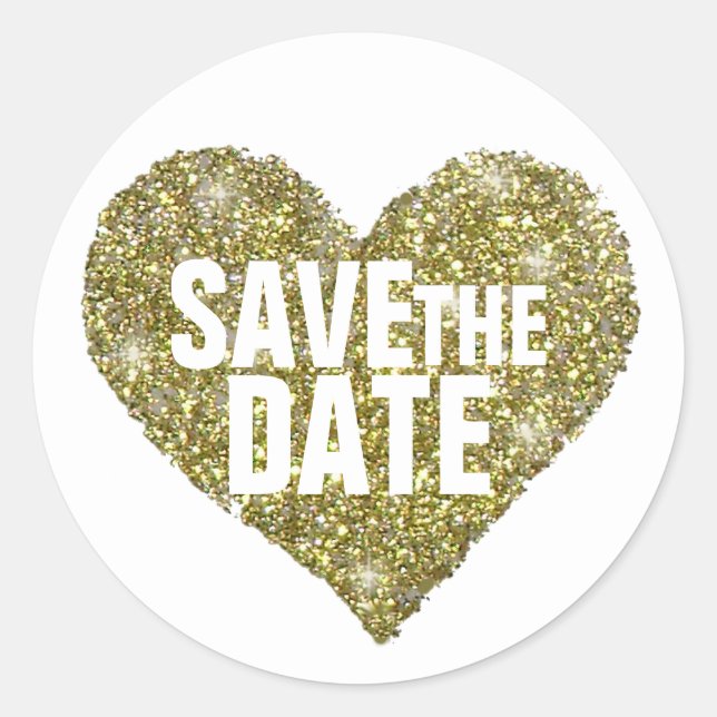 wedding save the date romantic LOVE  Classic Round Sticker (Front)