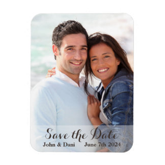 Wedding Save the Date - Simple Script Magnet