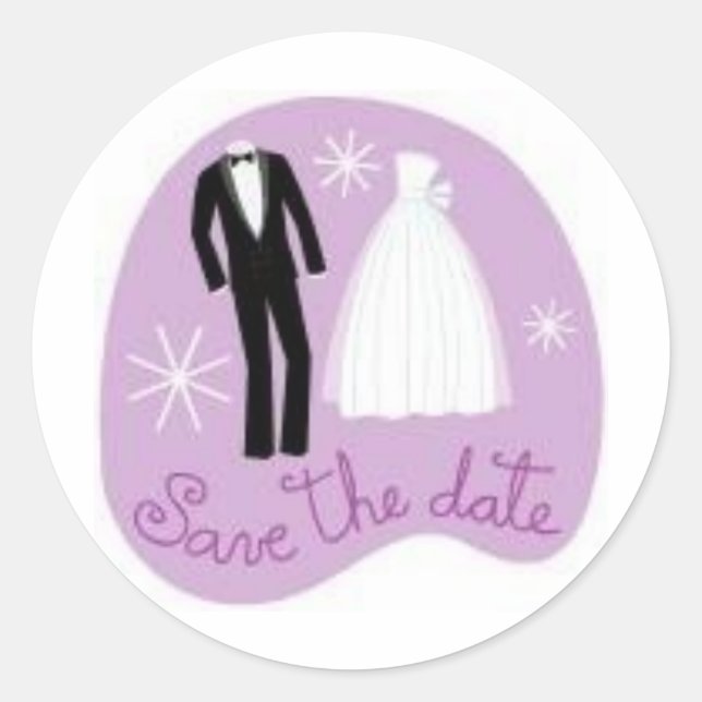 Wedding Save the Date Sticker 3 (Front)