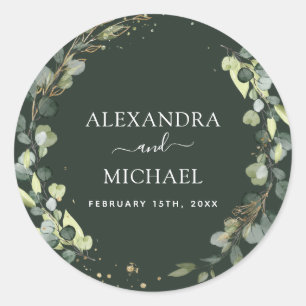 Wedding Seal Eucalyptus Emerald Green Greenery