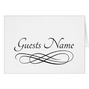 Wedding Seating Blank Guests Name Table Card