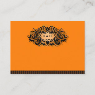 Wedding Seating Cards BLANK Halloween Orange Black