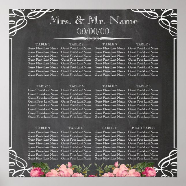 wedding seating chart (Front)
