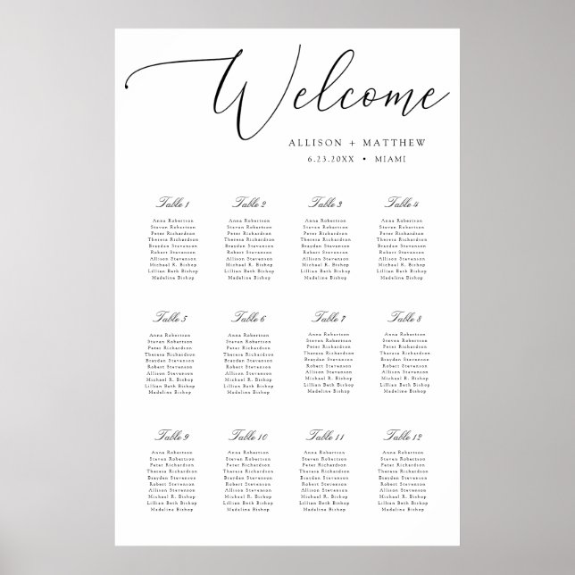 Wedding Seating Chart (Front)