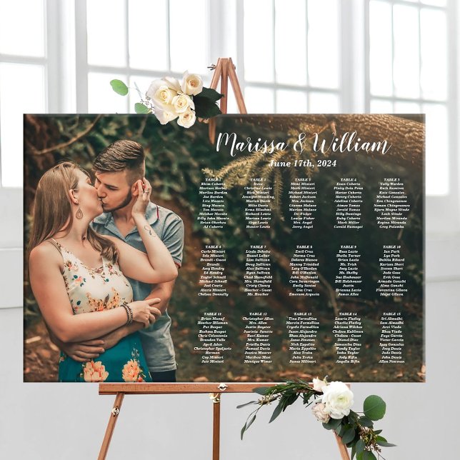 Wedding seating chart board with photo (Creator Uploaded)
