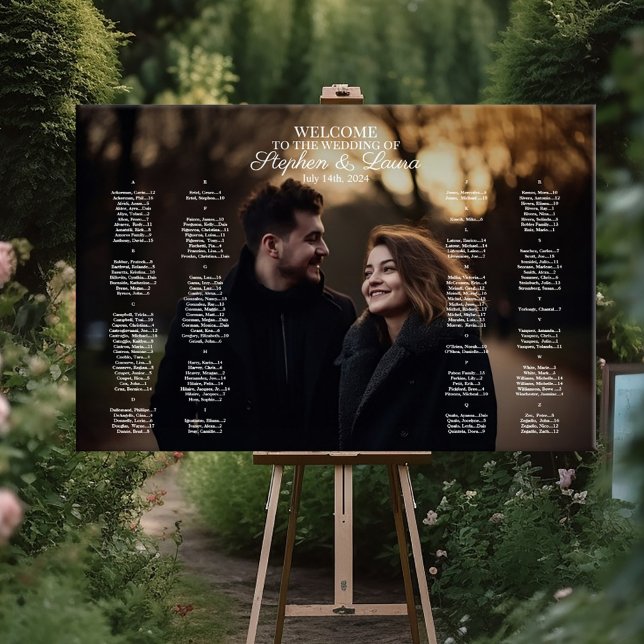 Wedding seating chart board with photo (Creator Uploaded)