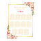 Wedding Seating Chart Elegant Chic Floral Gold